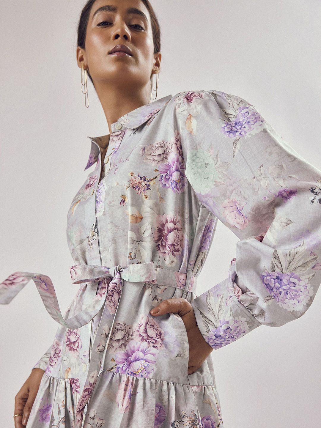 The Label Life Floral Print Shirt Dress