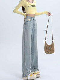 DressBerry Women Straight Fit High-Rise Light Fade Jeans