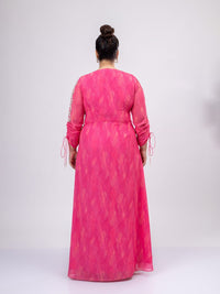 Mamicha Women Print V Neck Maxi Dress