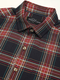 VASTRADO Men Classic Slim Fit Opaque Checked Casual Shirt