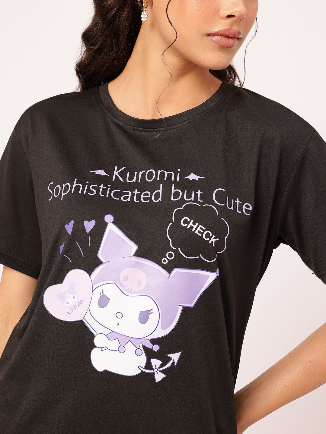 DressBerry Kuromi Graffiti Drop-Shoulder Tee