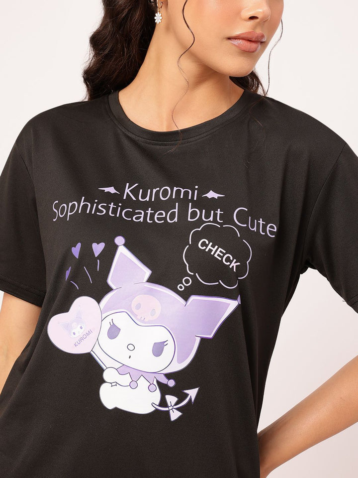 DressBerry Kuromi Graffiti Drop-Shoulder Tee