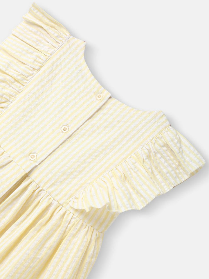 Nauti Nati Girls Cotton Embroidered Woven Frock