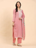 Mamicha Women Floral Printed Regular Pure Cotton Kurta with Palazzos & With Dupatta