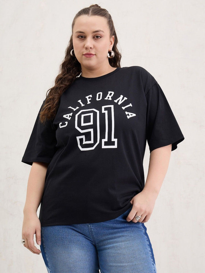 T-Shirt Poket Sassafras Curve Women Printed Women
