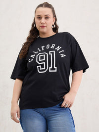 T-Shirt Poket Sassafras Curve Women Printed Women