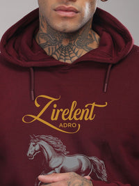 Adro Zirelent Wildwood Valley 320 GSM Fleece Printed Graphic Hoodie