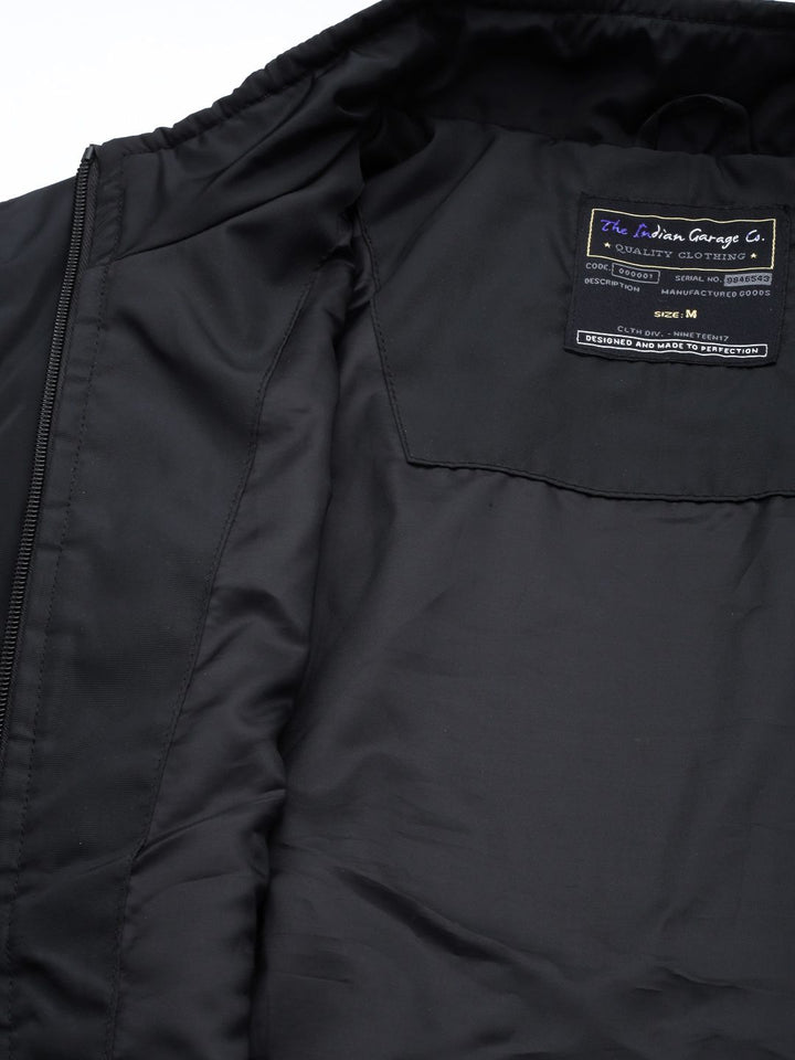 The Indian Garage Co Men Zip-Front Bomber Jacket with Insert Pockets