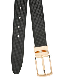 Teakwood Leathers Men Textured Leather Reversible Formal Belt
