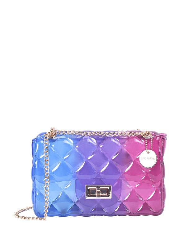 Lino Perros Textured Structured Shoulder Bag with Quilted