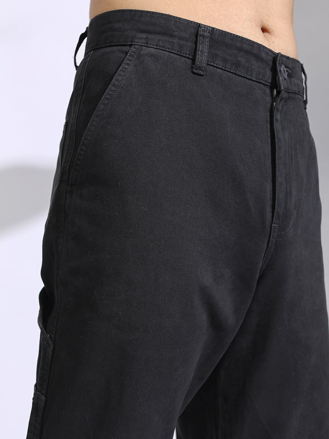 HIGHLANDER Men Cotton Mid-Rise Straight Fit Cargo Trousers