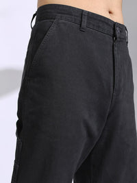 HIGHLANDER Men Cotton Mid-Rise Straight Fit Cargo Trousers
