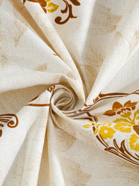 KLOTTHE Yellow Floral Cotton Single Bedsheets