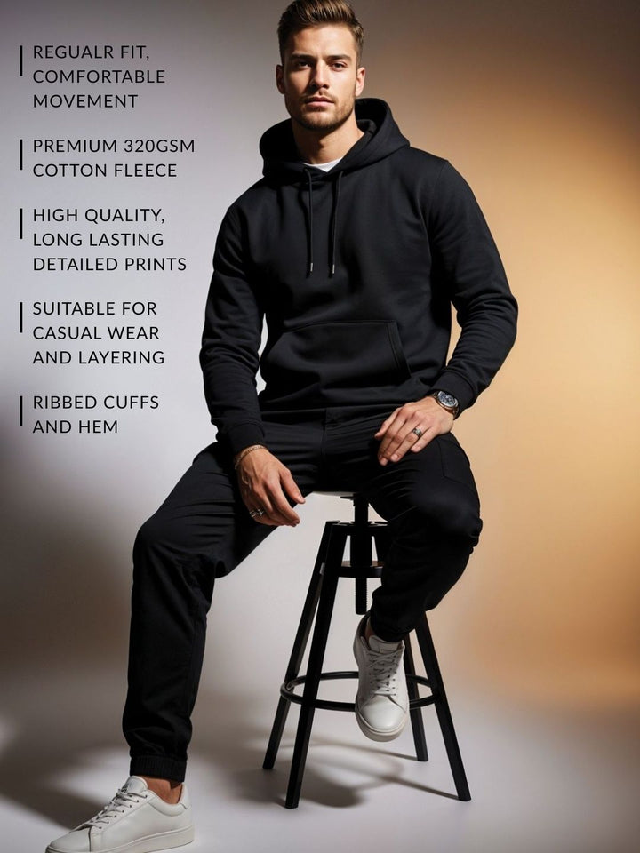 Adro Hustle Hard Stay Wild 320 GSM Fleece Printed Graphic Sweatshirt