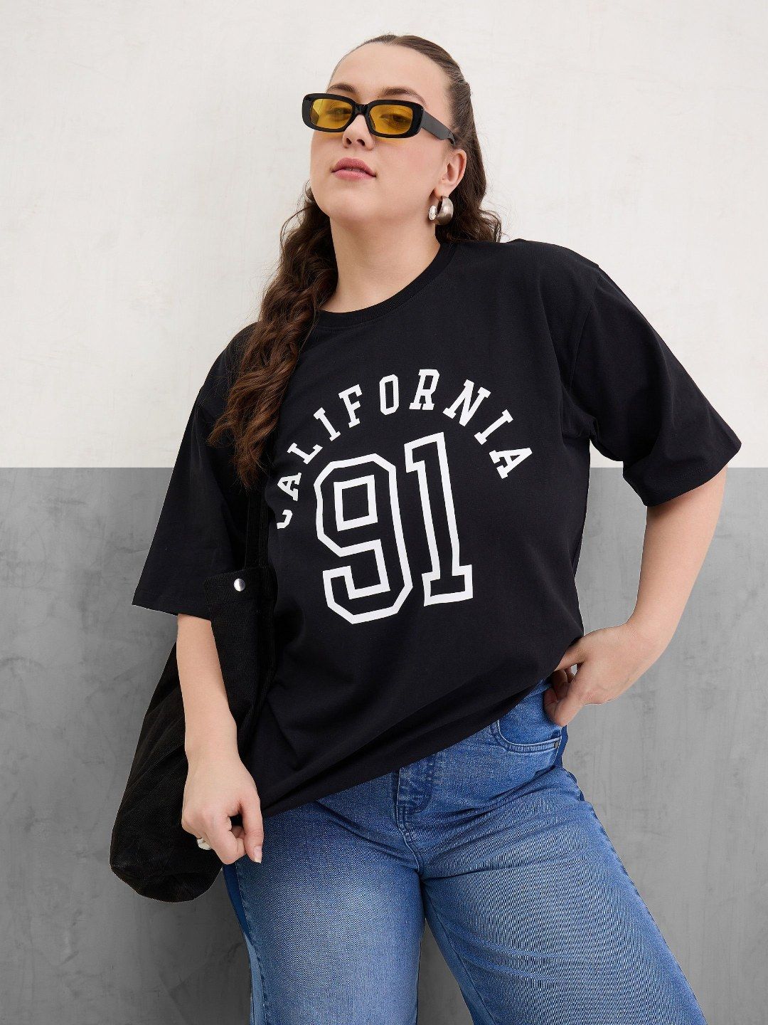 T-Shirt Poket Sassafras Curve Women Printed Women