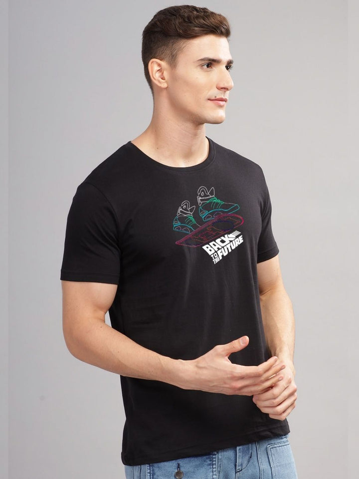 ADRO Men Typography Printed Applique T-shirt