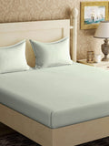 Myntra Elegant Homes Green 300 TC King Bedsheet Set 2.50 m x 2.25 m