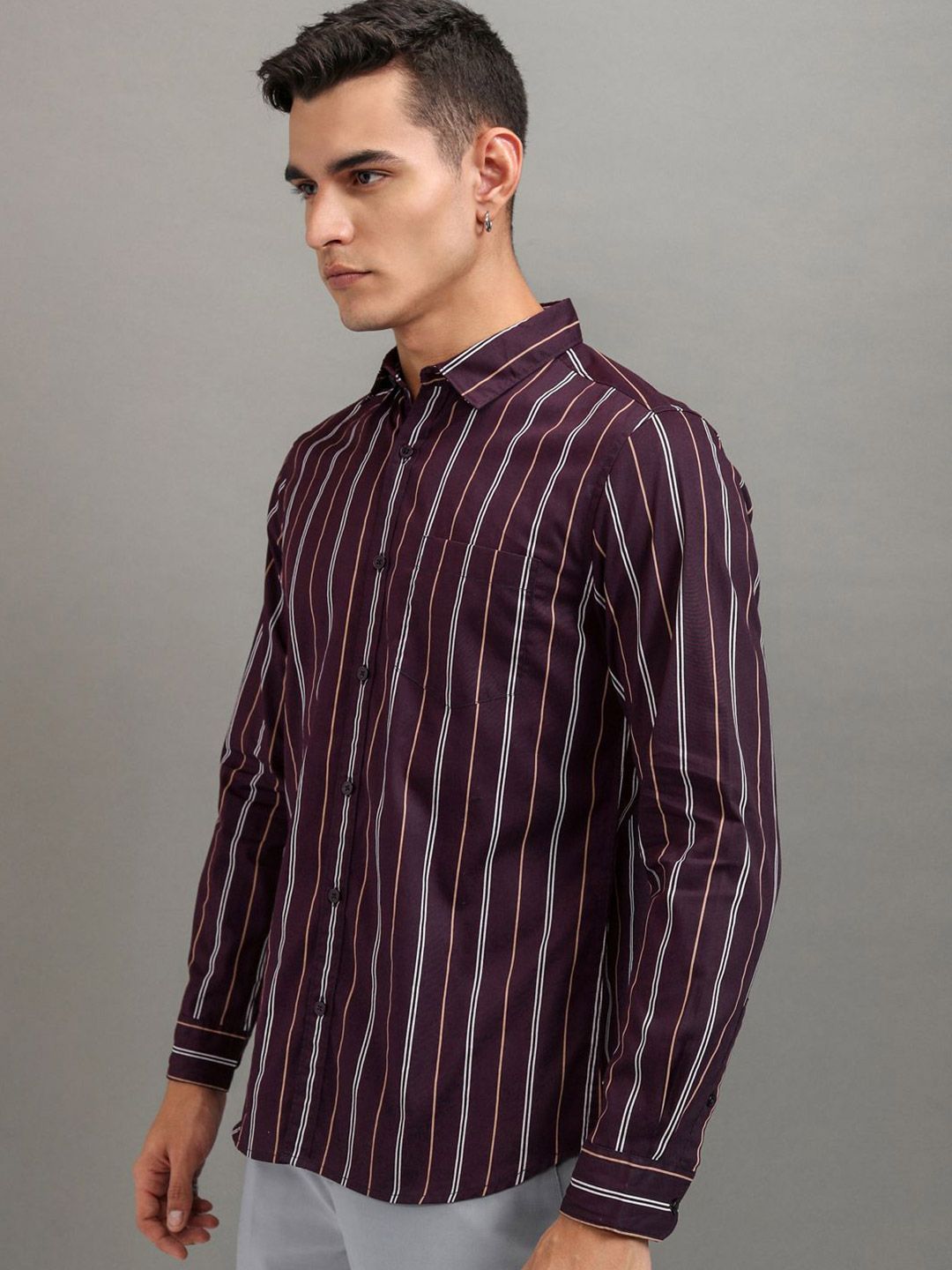 HIGHLANDER Men Striped Relaxed Fit Shirt