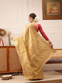 Silk Land Woven Design Zari Tissue Kanjeevaram Saree