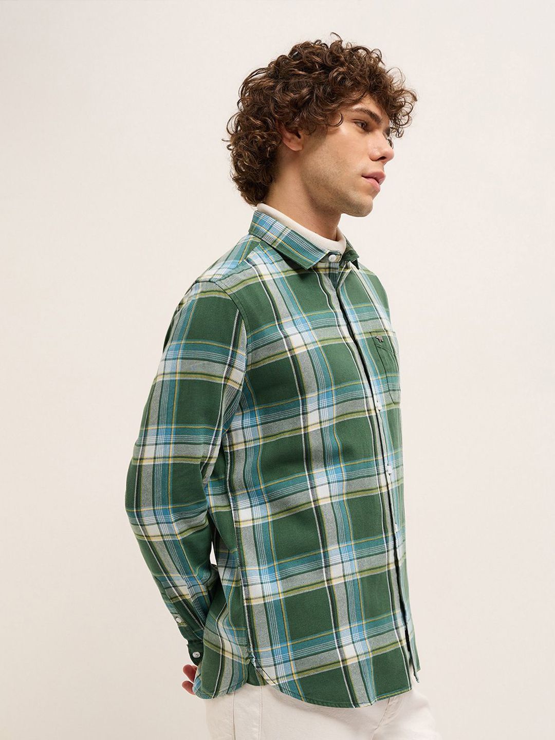 THE BEAR HOUSE Men Slim Fit Opaque Checked Casual Shirt