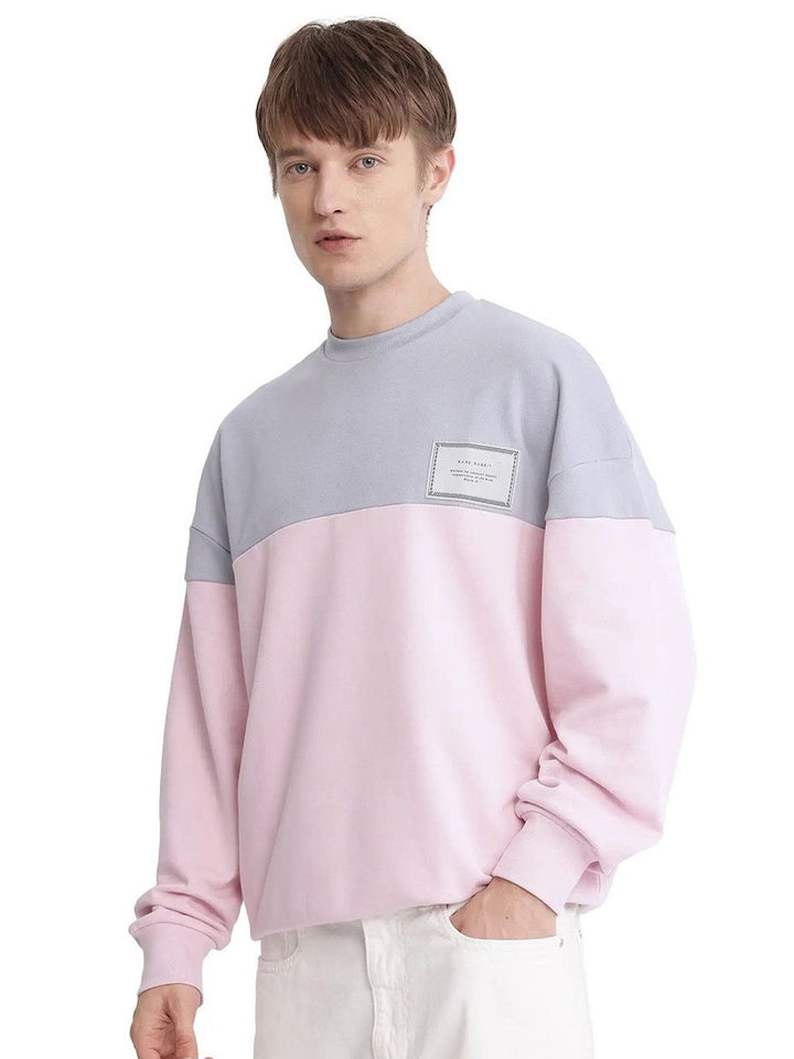 RARE RABBIT Men Colourblocked Printed Sweatshirt