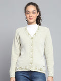 Monte Carlo Women Embroidered Woollen Cardigan