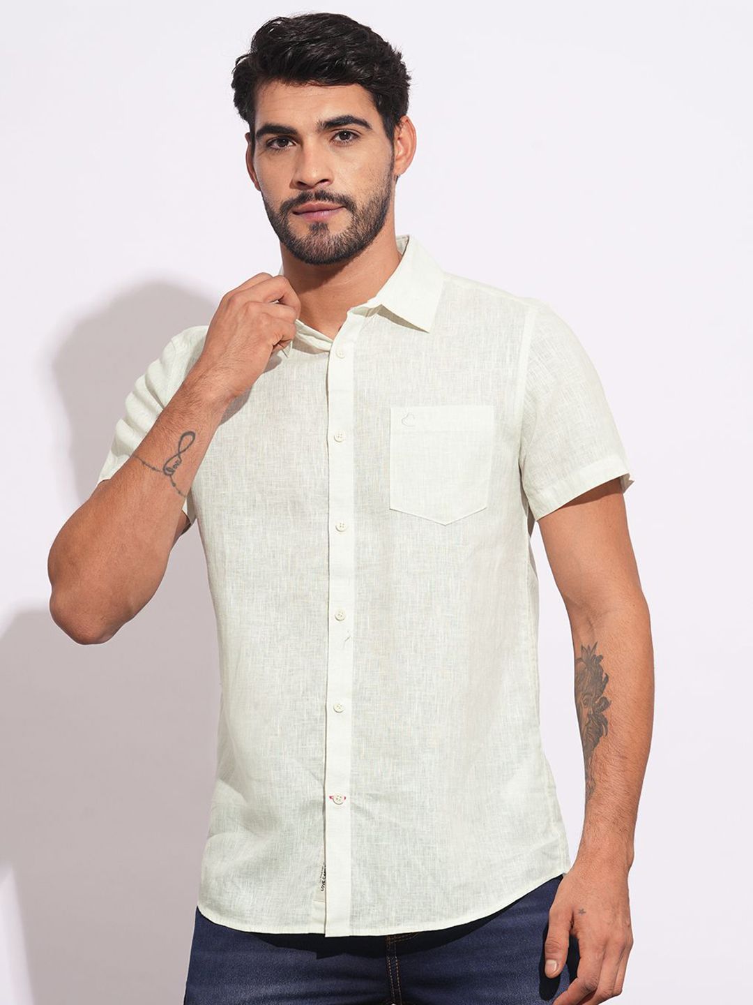 Being Human Men Classic Slim Fit Opaque Casual Shirt