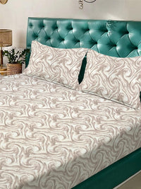 KLOTTHE Beige 300 TC Cadar Katil King dengan 2 Sarung Bantal