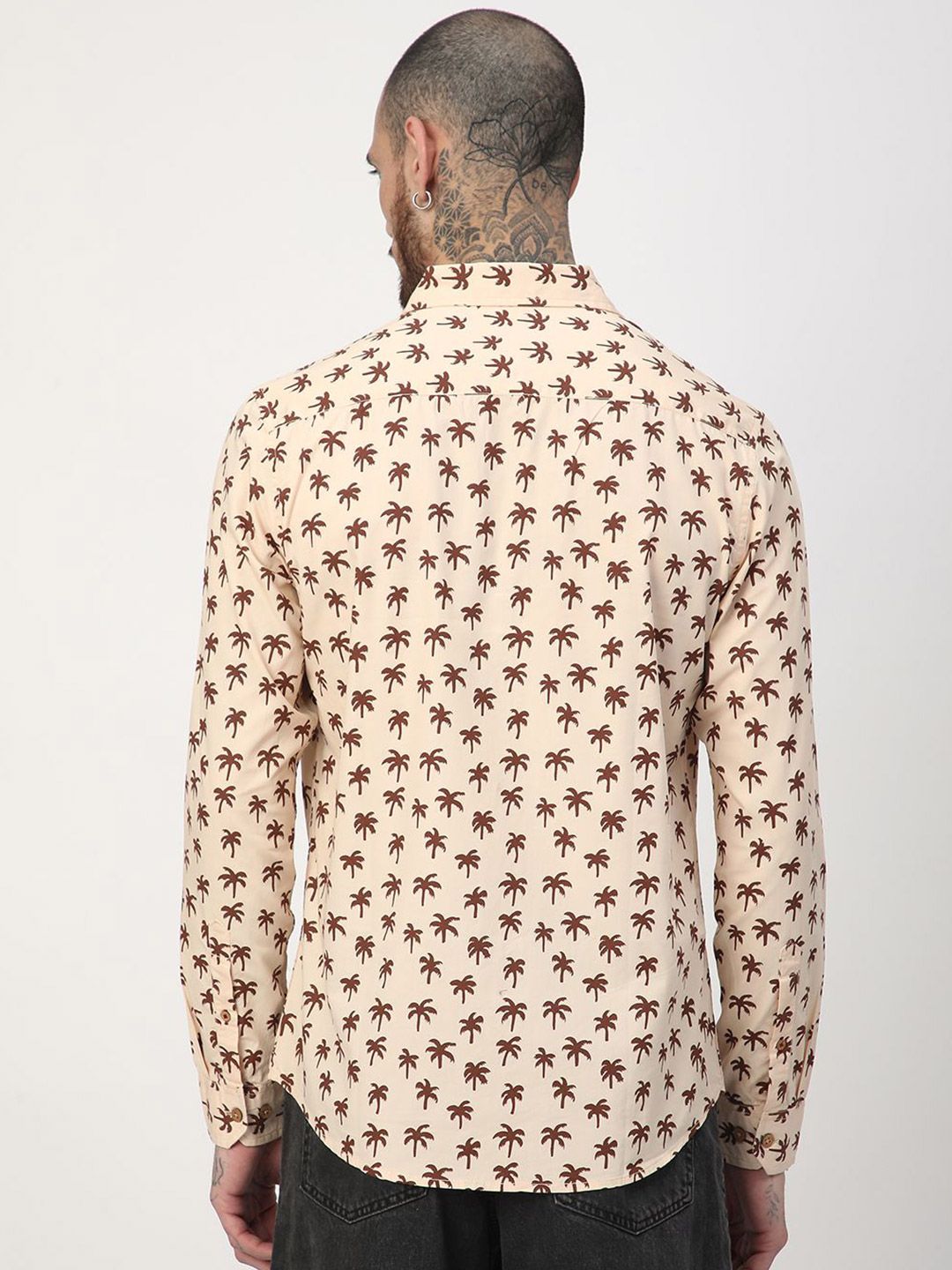 VASTRADO Men Classic Fit Spread Collar Floral Printed Cotton Casual Shirt