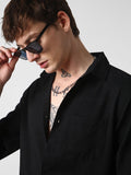 VASTRADO Men Classic Spread Collar Solid Casual Shirt