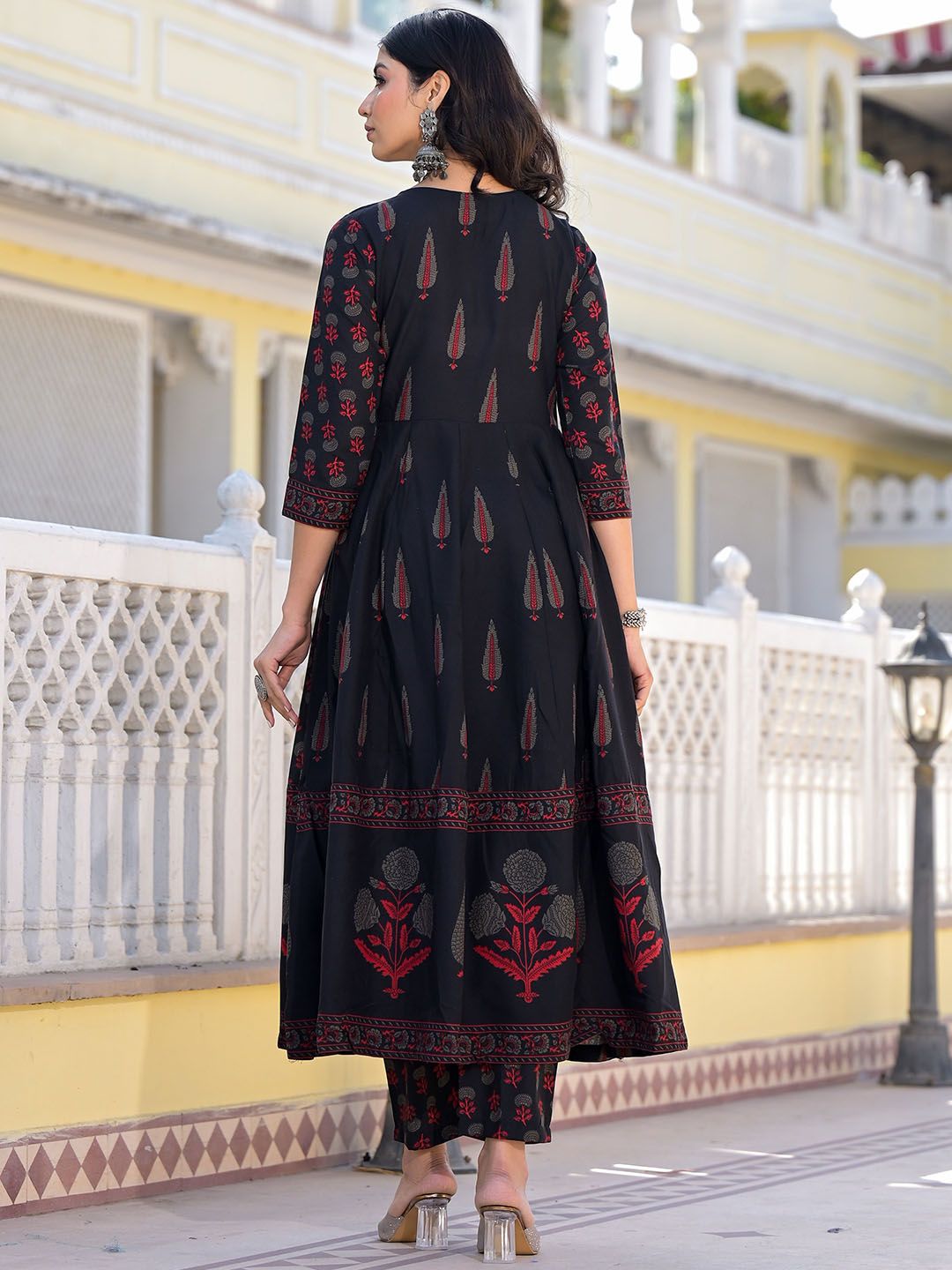 KALINI Ethnic Motifs Printed Kurta with Trousers & Dupatta