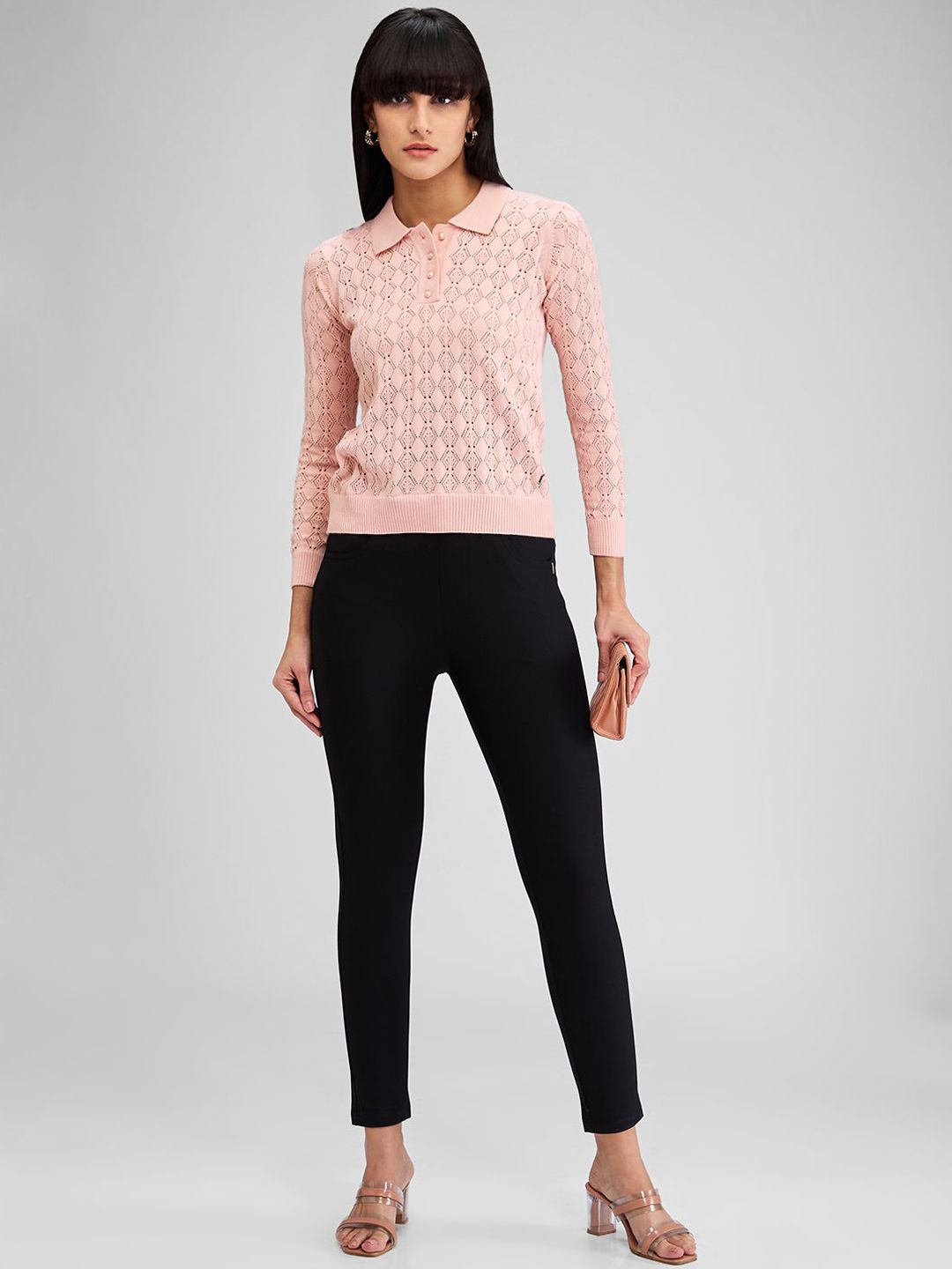 Spykar Women Skinny Fit High Rise Trousers