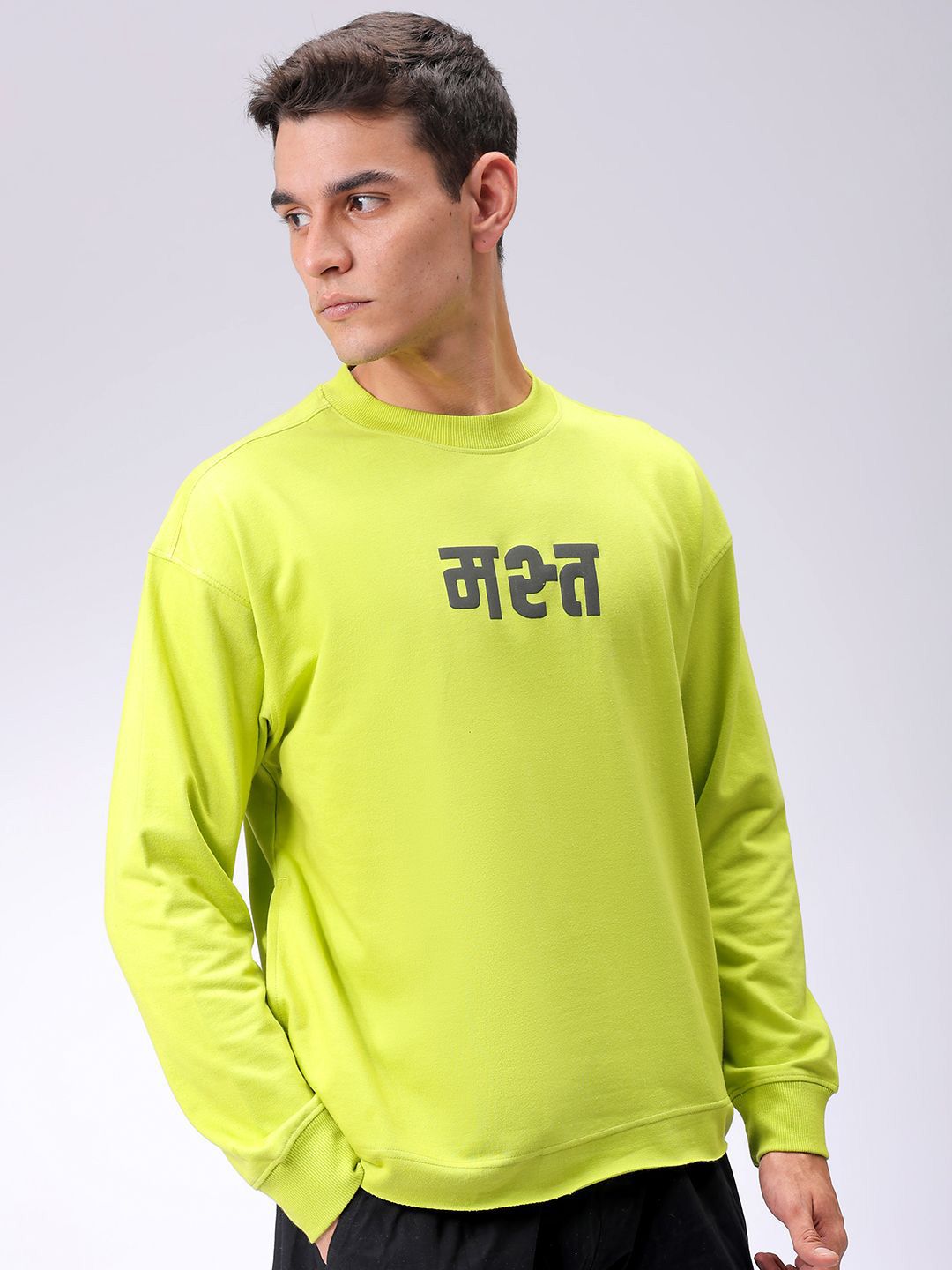 The Indian Garage Co Men Graphic Printed Round Neck Pullover Sweatshirt