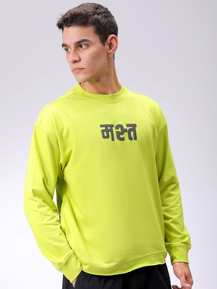 The Indian Garage Co Men Graphic Printed Round Neck Pullover Sweatshirt