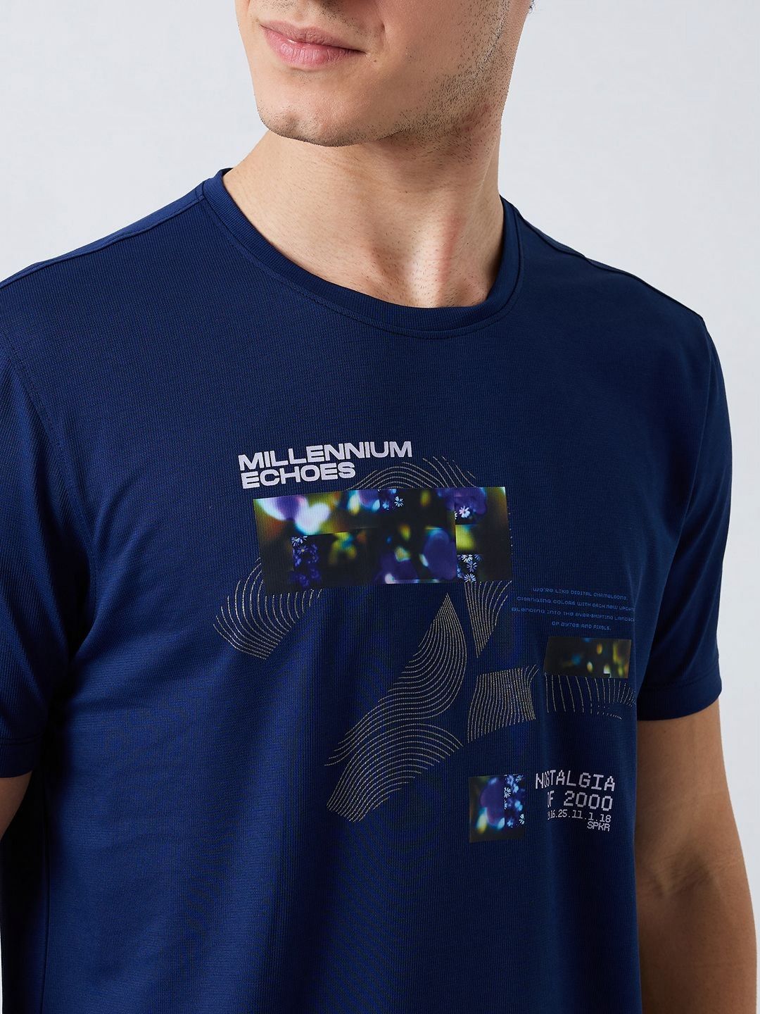 SPYKAR Men Graphic Printed Round Neck Cotton Slim Fit T-shirt