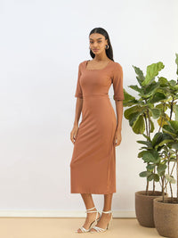 SASSAFRAS BASICS Bodycon Midi Dress
