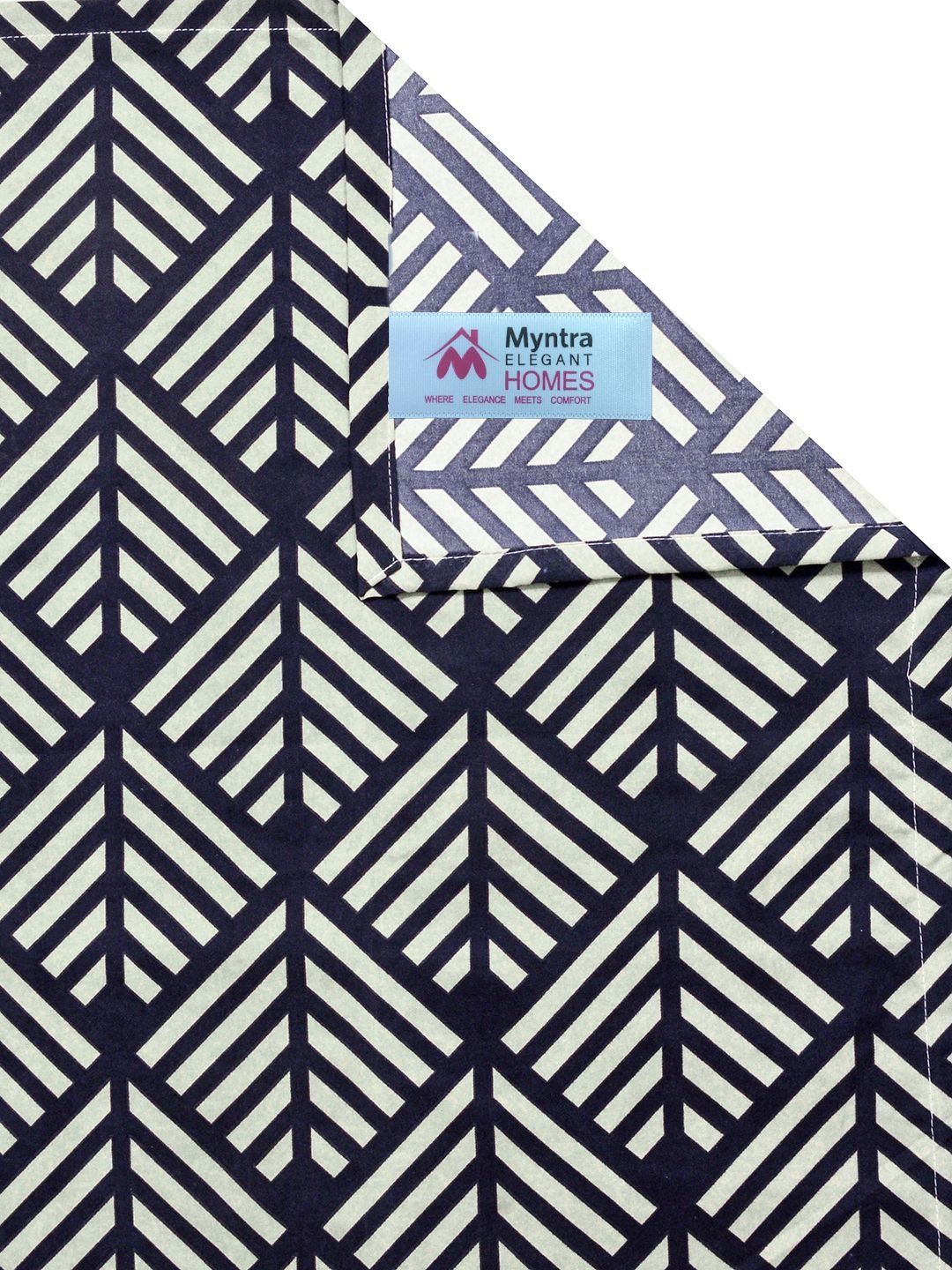 Myntra Elegant Homes Multicolor Geometric 300 TC King Double Bedsheet dengan 2 Sarung Bantal