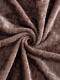 KLOTTHE  Brown Abstract 300TC Woollen Single Bedsheet & 1 Pillow Cover