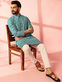 Anouk Men Floral Printed Regular Kurta with Pyjamas