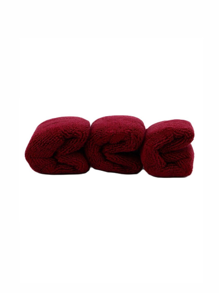 BOMBAY DYEING Super Ultrx Maroon 3 Pieces Pure Cotton 650 GSM Face Towel