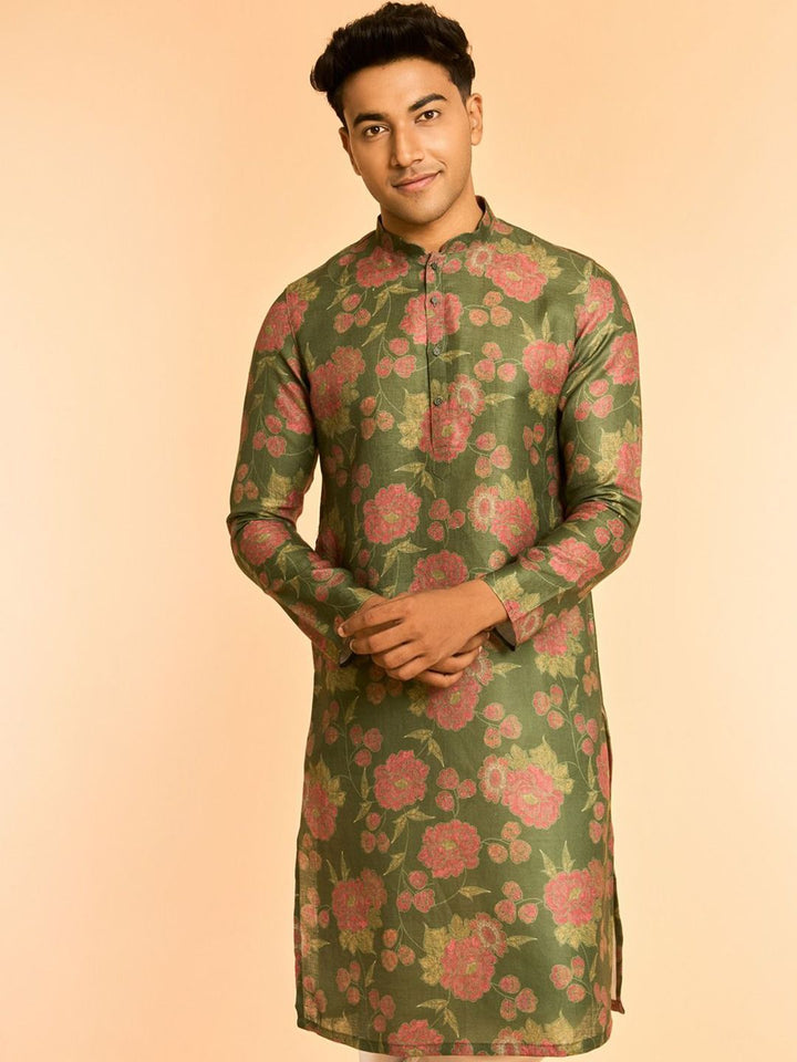 Diwas by Manyavar Men Floral Printed Kurta