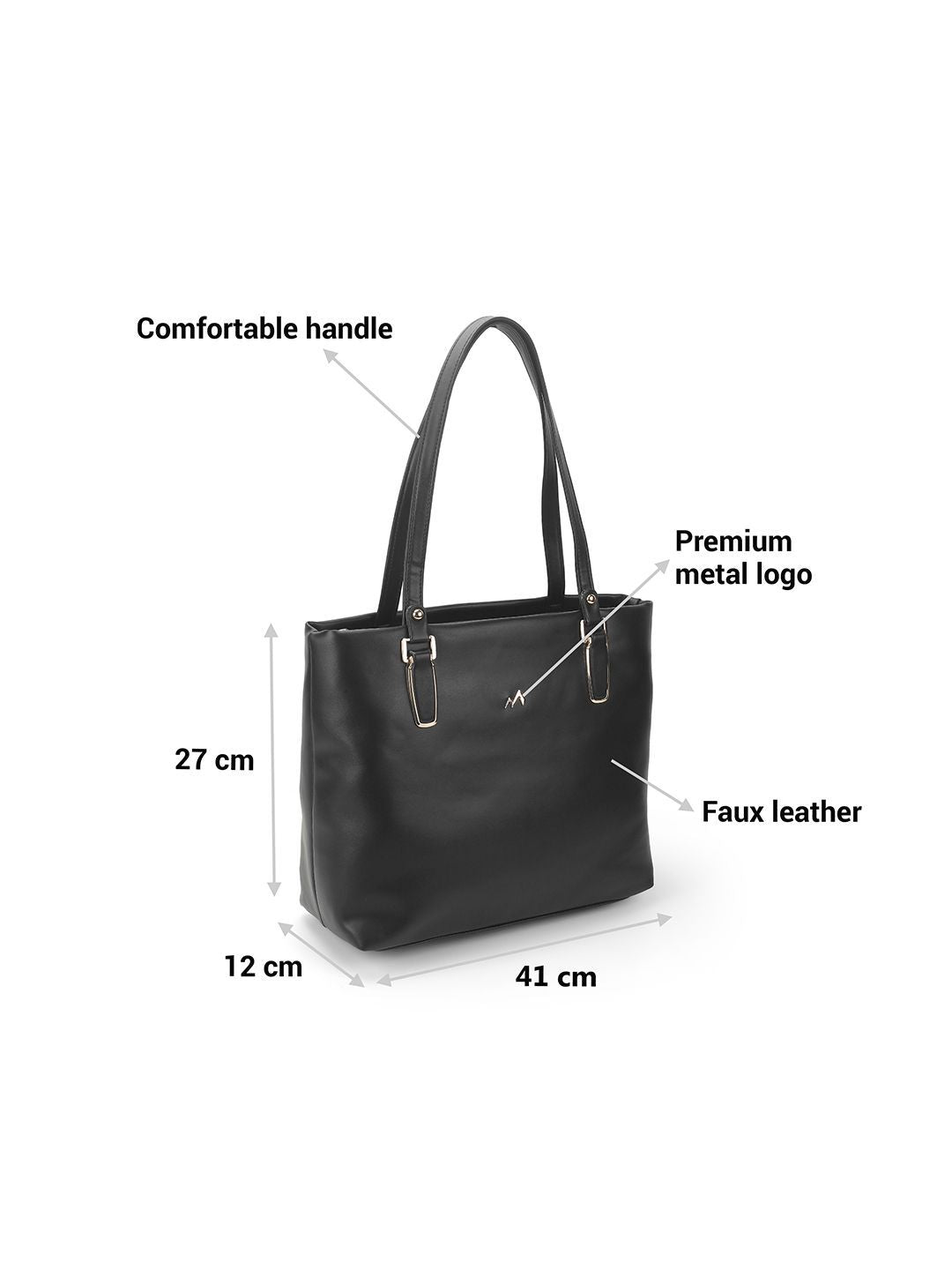 Metro Women Solid Shopper Tote Bag