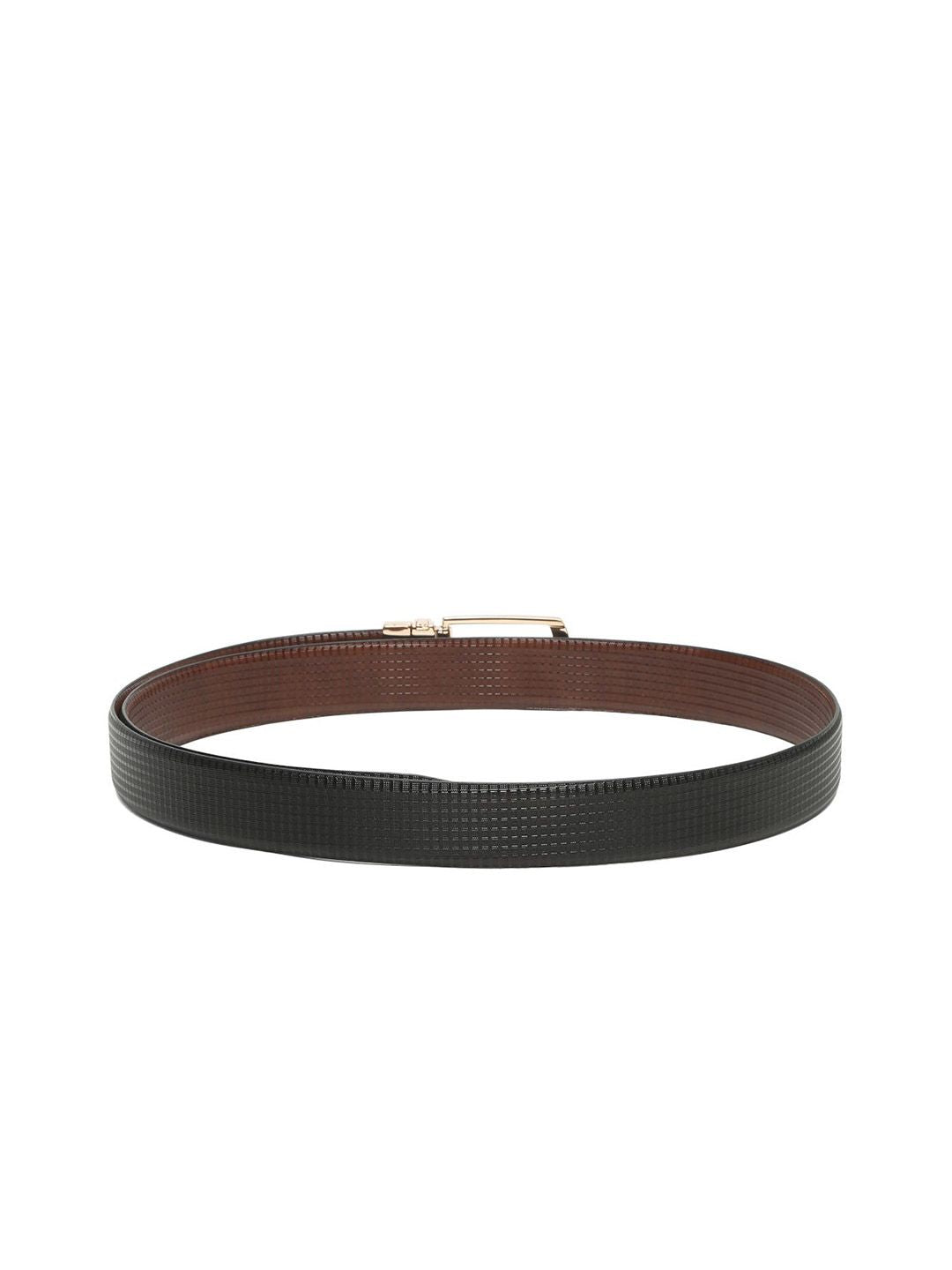 Teakwood Leathers Men Textured Leather Reversible Formal Belt