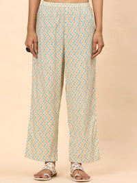 Mamicha Women Floral Printed Regular Pure Cotton Kurta with Trousers & With Dupatta