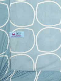 Myntra Elegant Homes Blue & White Geometric 300 TC King Bedsheet with 2 Pillow Covers