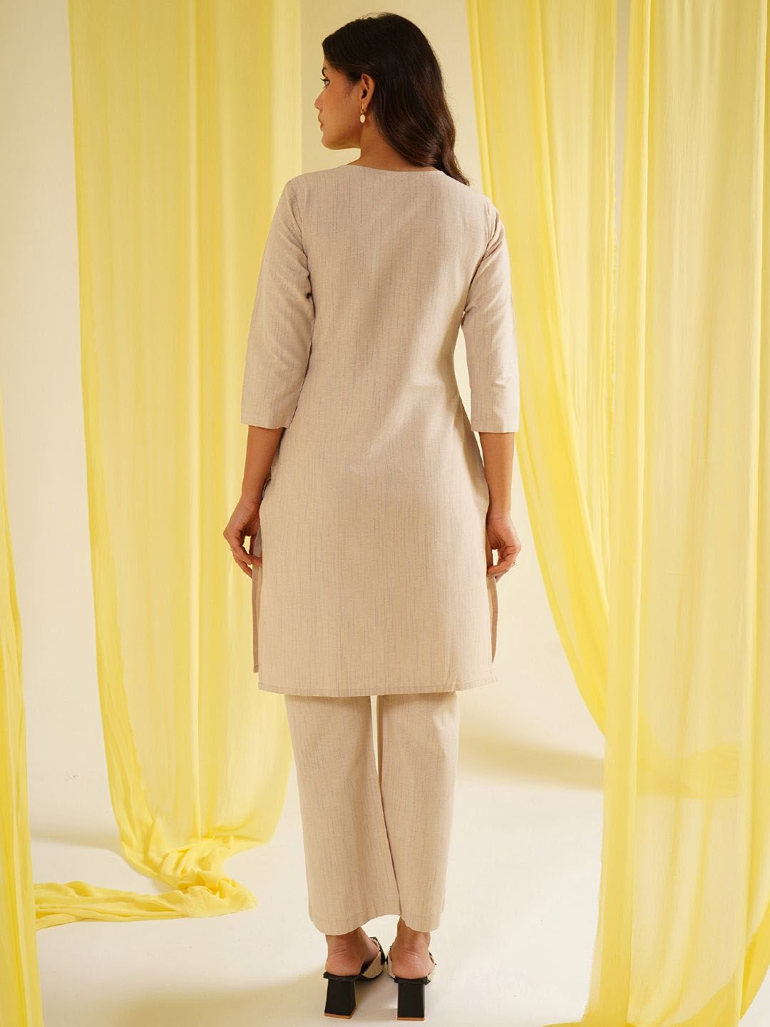 KALINI Women Ethnic Motifs Embroidered Kurta with Trousers