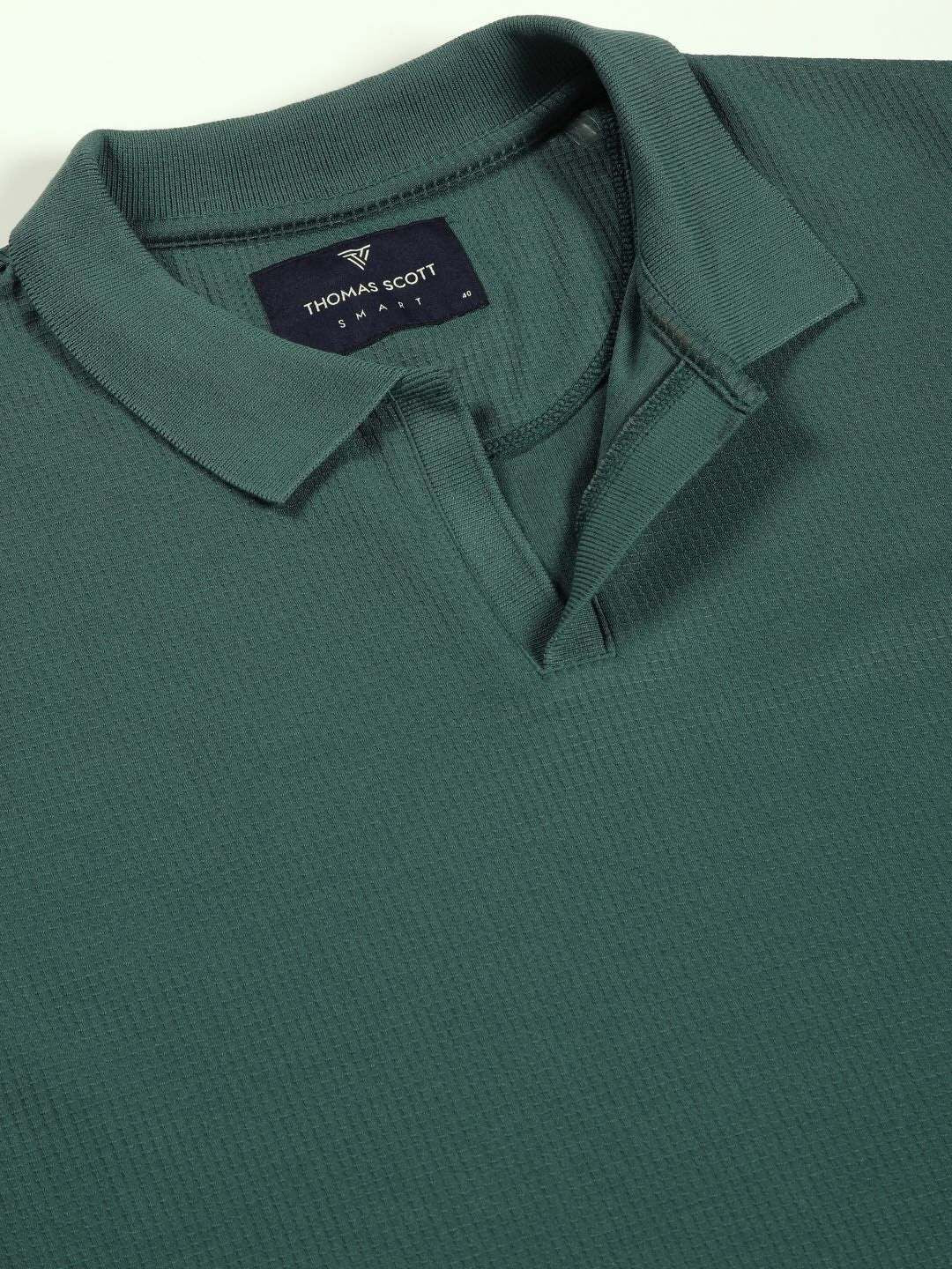 Thomas Scott Men Anti Odour Solid Polo Collar T-shirt