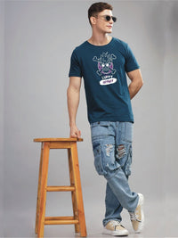 ADRO Men Typography Printed T-shirt