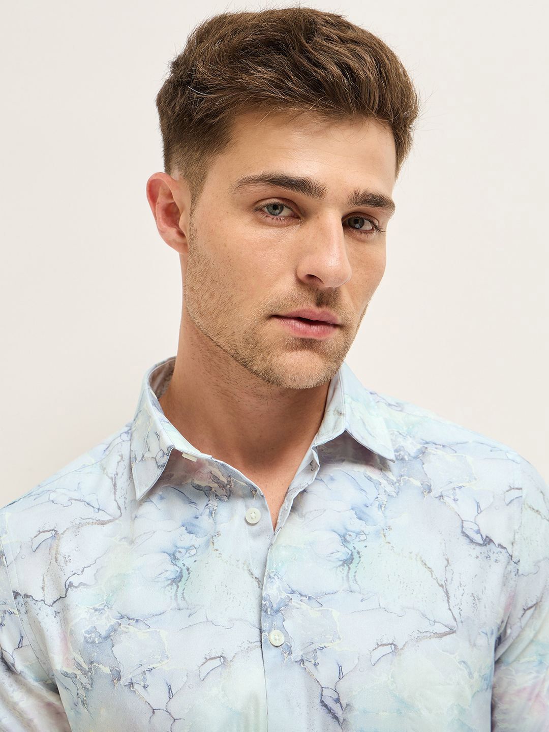 THE BEAR HOUSE Men Tailored Fit Opaque Printed Formal Shirt