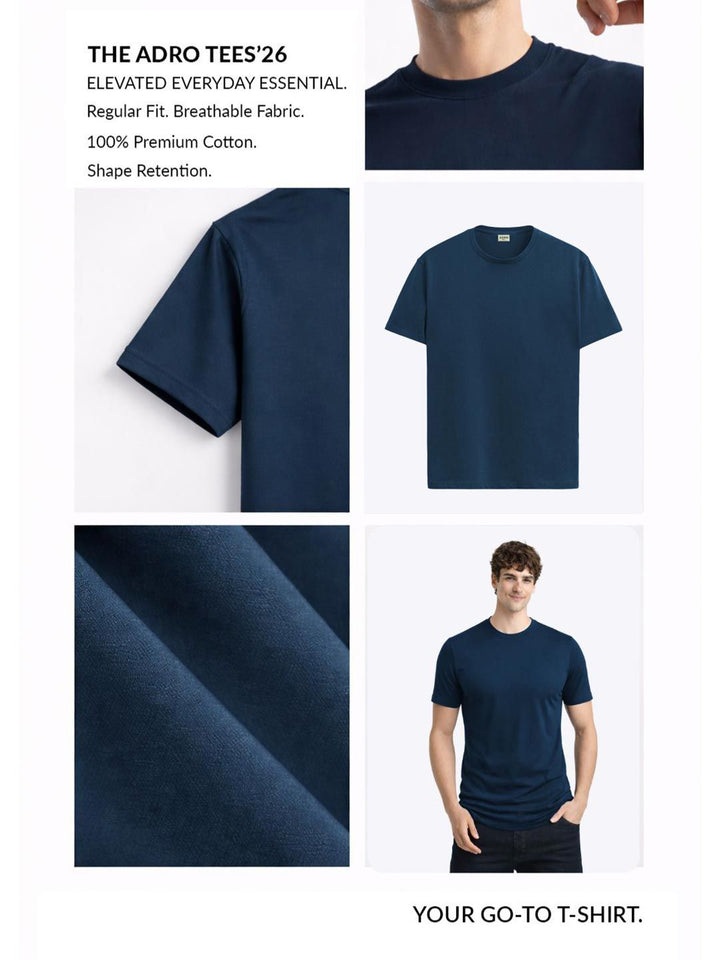 ADRO Men Brand Logo Printed T-shirt